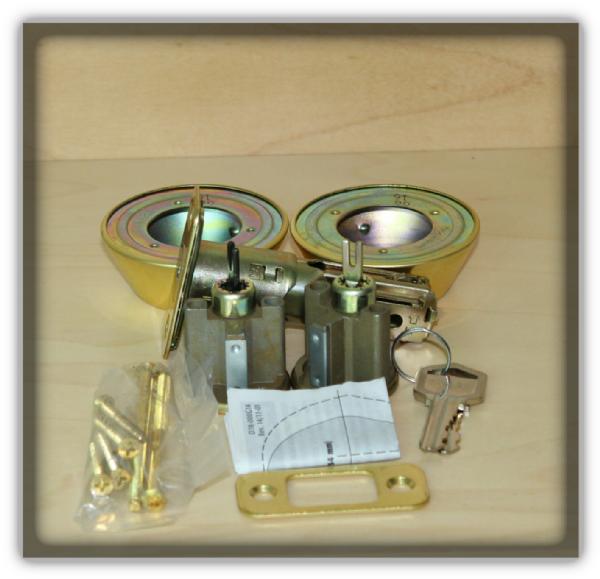 Double Cylinder Bright Brass Deadbolt - 2way Latch #2