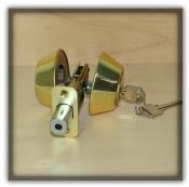 Double Cylinder Bright Brass Deadbolt - 2way Latch