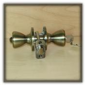 Entry Knob Lockset Grade 3 Antique Brass Finish